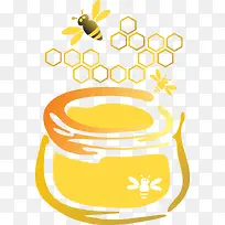 蜜蜂蜂蜜蜜罐
