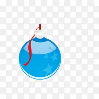 蓝色圣诞装饰小球