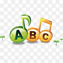 ABC音乐字母素材