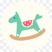 可爱小马圆形图标