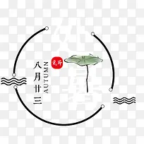 处暑海报主题文案排版