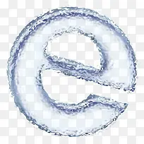 雪地e文字字母图片