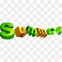 立体艺术字母summer