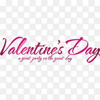 浪漫字体情人节valentines day