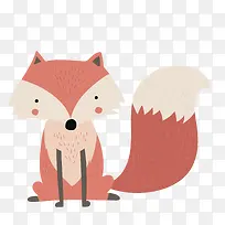 卡通小清新动物装饰海报设计狐狸