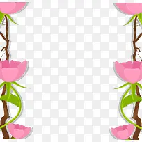 矢量手绘花朵边框