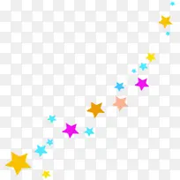 彩色五角星右下角