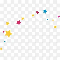 彩色大小五角星
