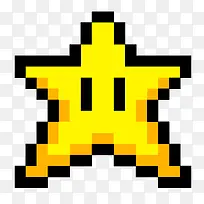 像素五角星黄色五角星
