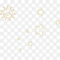 卡通可爱五角星太阳