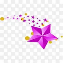 紫色五角星商场促销