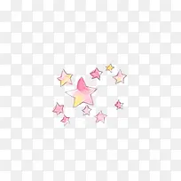 手绘粉色可爱五角星