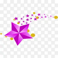 紫色五角星刮刮乐设计