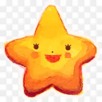 五角星黄色五角星可爱开心表情