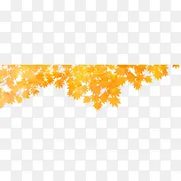 黄色枫叶设计秋天