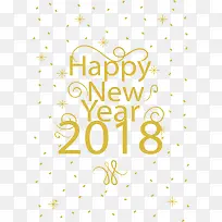 黄色花纹新年海报