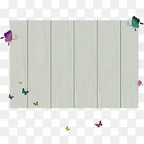 边框木框蝴蝶海报促销素材