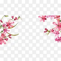 粉色温馨手绘花朵装饰