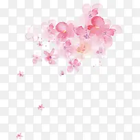 粉色梦幻朦胧花朵抽象