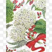 彩绘花卉植物图案