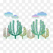 手绘植物矢量
