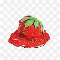 融化的草莓
