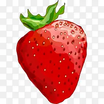 卡通水彩大草莓