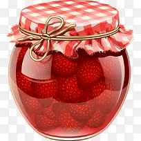 玻璃瓶草莓罐头
