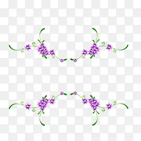 紫色花  花边装饰