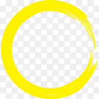 黄色圆圈矢量虚线圆素材