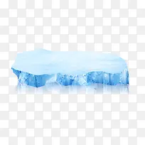 透明蓝色冰山素材