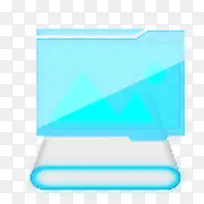 蓝色透明系统PNG网页图标透明素材照片