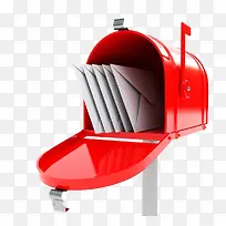 红色邮箱