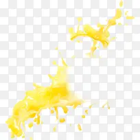 手绘黄色水滴装饰