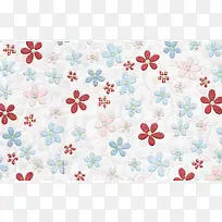 白色红色蓝色小花壁纸