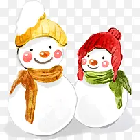 卡通手绘雪人创意