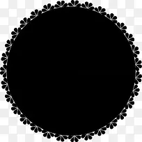 黑色圆形花纹边框背景