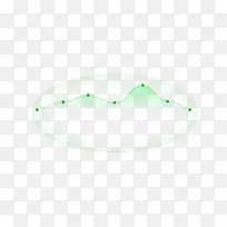 绿色椭圆点线效果元素