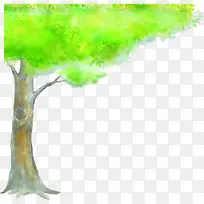 绿色水彩大树设计