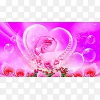 浪漫爱心花朵婚庆