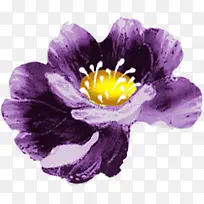 手绘紫色艺术分层花朵