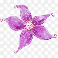 创意合成紫色文理花朵造型