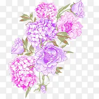 紫色创意风格花朵