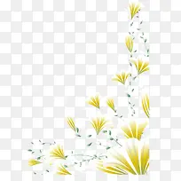 黄色韩式矢量背景装饰花纹素材