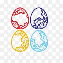 彩色椭圆形花纹