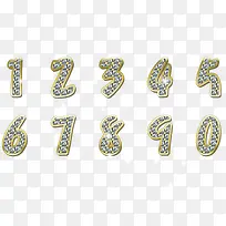 可爱钻石阿拉伯数字
