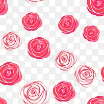 粉玫瑰花背景手绘