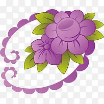 紫罗兰风格唯美花纹图案