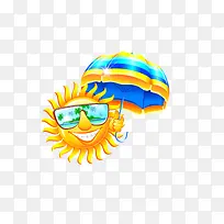 太阳遮阳伞卡通
