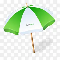 高清绿色大遮阳伞
